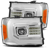 AlphaRex 07-13 GMC Sierra LUXX-Series LED Projector Headlights Chrome