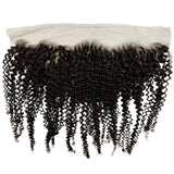 Jerry Curl 13x4 Transparent Lace Human Hair Frontal