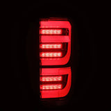 AlphaRex 15-20 Ford F150 LUXX-Series LED Tail Lights Black Red
