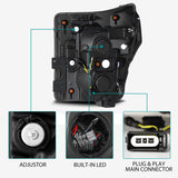 AlphaRex 11-16 Ford Super Duty LUXX-Series LED Projector Headlights Alpha-Black