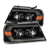 AlphaRex 04-08 Ford F150 / 06-08 Lincoln Mark LT LUXX-Series LED Projector Headlights Alpha-Black