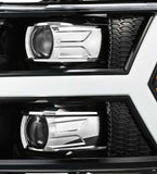 AlphaRex 07-13 Chevrolet Silverado LUXX-Series LED Projector Headlights Jet Black