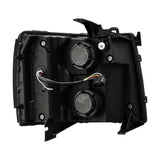 AlphaRex 07-13 Chevrolet Silverado LUXX-Series LED Projector Headlights Jet Black