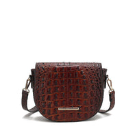 Amalia Solid Croc Crossbody Bag