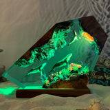 Humpback Whale Resin Wood Lamp Epoxy Resin