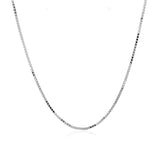 10k White Gold Classic Box Chain 1.0mm