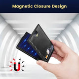 Minimalist Carbon Fiber Wallet for Men – Slim Bifold with Money Clip & RFID Protection