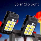 Outdoor Patio Motion-Sensor Punch-Free Solar Clip Light