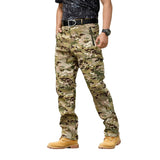 Outdoor Hiking Fleece-Lined Warm Casual Multi-Functional Waterproof And Wear-Resistant Workwear Tactical Pants