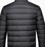 Mens Warm StandUp Collar Zippered CottonPadded Jacket