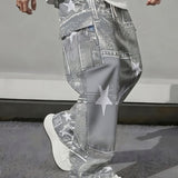 Mens Loose Fit Work Pants With A Drawstring