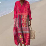 Long Sleeve Shirt Dress Women's Casual Floral