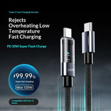 240W Fast-charging Data Cable For Smartphones And Car Use