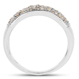 0.42 Carat Genuine White Diamond .925 Sterling Silver Ring