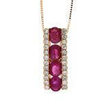 1.39ct Ruby Diamond Fashion Pendants 14KT Rose Gold