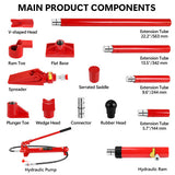 Power Hydraulic Piston Cylinder Jack - Single Acting Mini Jack - 10 Ton Capacity