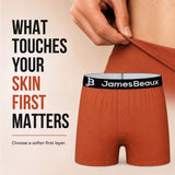 Men's Orange Bamboo Anti-Chafing & Breathable Boxer Shorts (3-Pack)