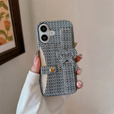 Woven-pattern Heart-shaped Cardholder
