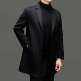 Men's Mid-Length Double-Faced Wool Coat