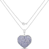 4.86 Carat Genuine Tanzanite .925 Sterling Silver Pendant
