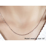 14k White Gold Diamond-Cut Alternating Bead Chain 1.2mm