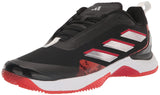 adidas Womens Avacourt Tennis Shoe Black/Taupe Metallic (Clay) 6
