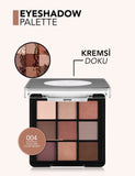Flormar 9-Color Eyeshadow Palette with Matte & Shimmer Finishes