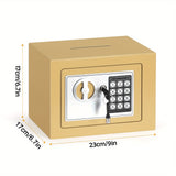 Compact Digital Safe Box – Keypad & Key Access