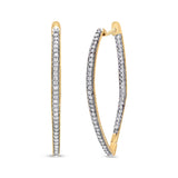 10k Yellow Gold Round Cut Diamond Earrings (1 cttw, I-J Color, I2-I3 Clarity)
