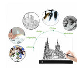 Three-speed Dimming A4 Copy LED Cartoon Transparent Copy Table Luminous Drawing Board USB Cable