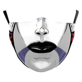 Halloween Digital Printing Funny Horror Face Double Layer Dust Mask