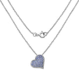 2.98 Carat Genuine Tanzanite .925 Sterling Silver Pendant
