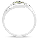 0.56 Carat Genuine Peridot .925 Sterling Silver Ring