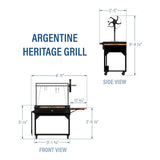 [04X02FT] Heavy-Duty Argentine Santa Maria Heritage Wood Fire And Charcoal BBQ Grill (SAK81735)