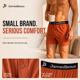 Men's Orange Bamboo Anti-Chafing & Breathable Boxer Shorts (3-Pack)