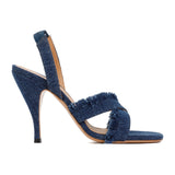 Off White Curvy Heel Denim Sandal Women