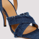 Off White Curvy Heel Denim Sandal Women