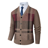Mens Cardigan With Fleece Lining Thickened Outerwear