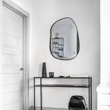 Modern Asymmetrical Wall Mirror – Squiggly MDF Wood Artistic Design