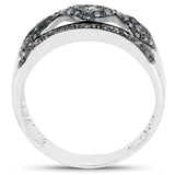 0.32 Carat Genuine Blue Diamond .925 Sterling Silver Ring