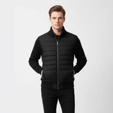 Stand-collar Patchwork Fashion Casual Zip-up Cardigan Cotton-padded Coat