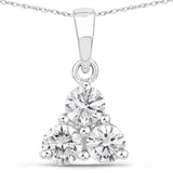 0.75 Carat Genuine Lab Grown Diamond 14K White Gold Pendant