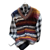 Mens Autumn Lazy-Style Loose-Fit Couples Sleeveless Sweater Vest