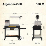 [05X03FT] Heavy-Duty Argentine Santa Maria All-In-One BBQ Grill With Brasero (SAK31862)