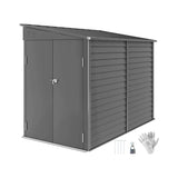 [05X09FT] Alora Heavy-Duty Outdoor Galvanized Steel Storage Shed With Lockable Doors (SAK80637)