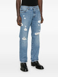Dolce & Gabbana Men Classic Five-Pocket Cotton Jeans With Abrasions