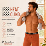 Men's Orange Bamboo Anti-Chafing & Breathable Boxer Shorts (3-Pack)