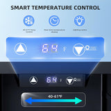 0.6Cu. Ft. Freestanding Wine Cellar Mini Fridge, 4-Bottle Red Wine with 6-Can Beverage Refrigerator, Quiet Compressor, LED Light and Display