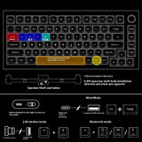 Heiji Snake Mechanical Keyboard Kit Aluminum Tuo Three-mode No Wired Bluetooth