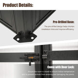 [06X08FT] Heavy-Duty Outdoor Polycarbonate Greenhouse With Fully Automatic Temperature Control Vent (SAK51892)